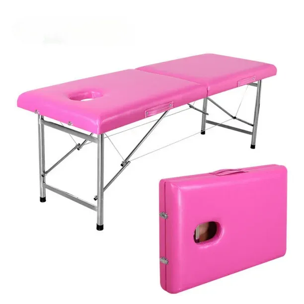 Cama Camilla De Masaje Plegable Portatil Komfort Rosa