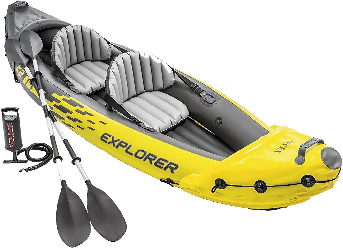 Intex 68307EP Explorer K2 Inflatable Kayak Set: Includes Deluxe 86in A