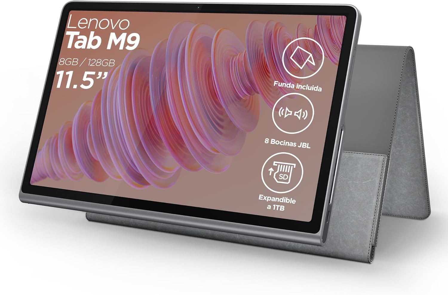 Lenovo Tab Plus | 11.5" 2K MediaTek Helio G99 8GB RAM 128GB SSD| Octa JBL Hi-Fi Altavoces Dolby Atmos, Cámara Frontal 8.0MP Trasera 8.0MP | Android 14, Incluye Funda Protectora