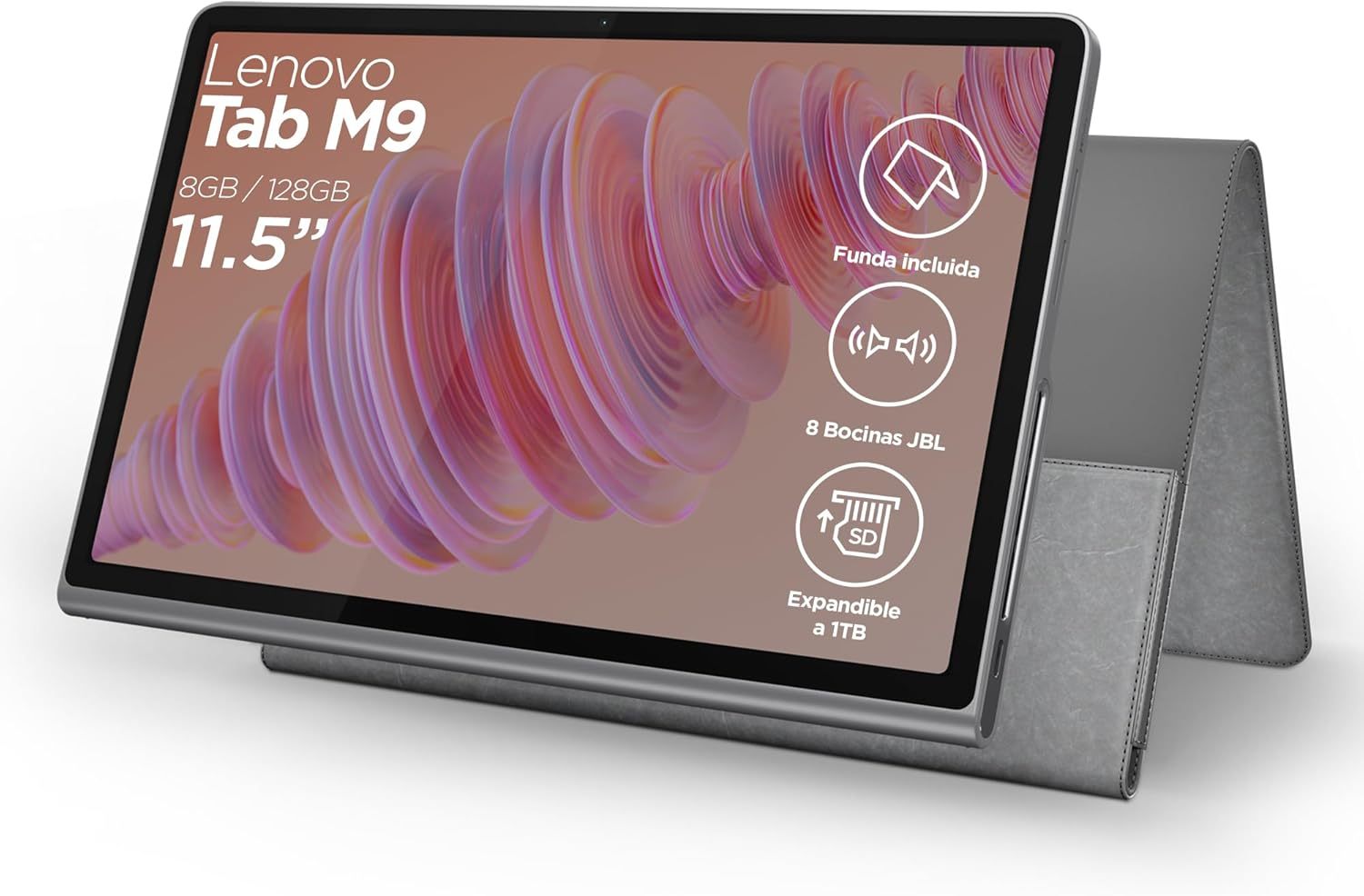 Lenovo Tab Plus | 11.5" 2K MediaTek Helio G99 8GB RAM 128GB SSD| Octa JBL Hi-Fi Altavoces Dolby Atmos, Cámara Frontal 8.0MP Trasera 8.0MP | Android 14, Incluye Funda Protectora