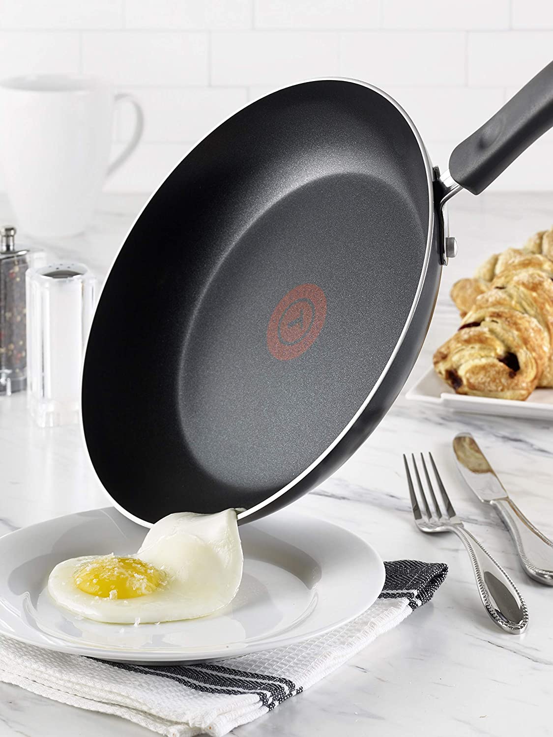 T-fal Everything in Kitchen - Juego de utensilios de cocina aptos para lavaplatos, 20 piezas, color negro