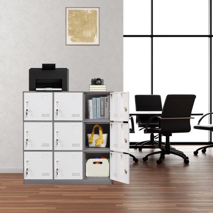 Organizador de clóset para estudiantes, clóset de acero para múltiples puertas, pequeño organizador de almacenamiento de gabinete, archivador de oficina, clóset de hogar, clóset de gimnasio