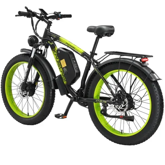 Bicicleta eléctrica de montaña KETELES 48V 23ah 1104WH Batería Doble Motor Bicicleta eléctrica de neumáticos gruesos - Todo terreno suspensión completa AWD E-Bike para adultos - Batería removible y rendimiento duradero