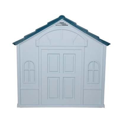 Casa para Perro Grande MascoAmigo con Puerta Metálica-Térmica- de plástico 98x82x84 cm Azul