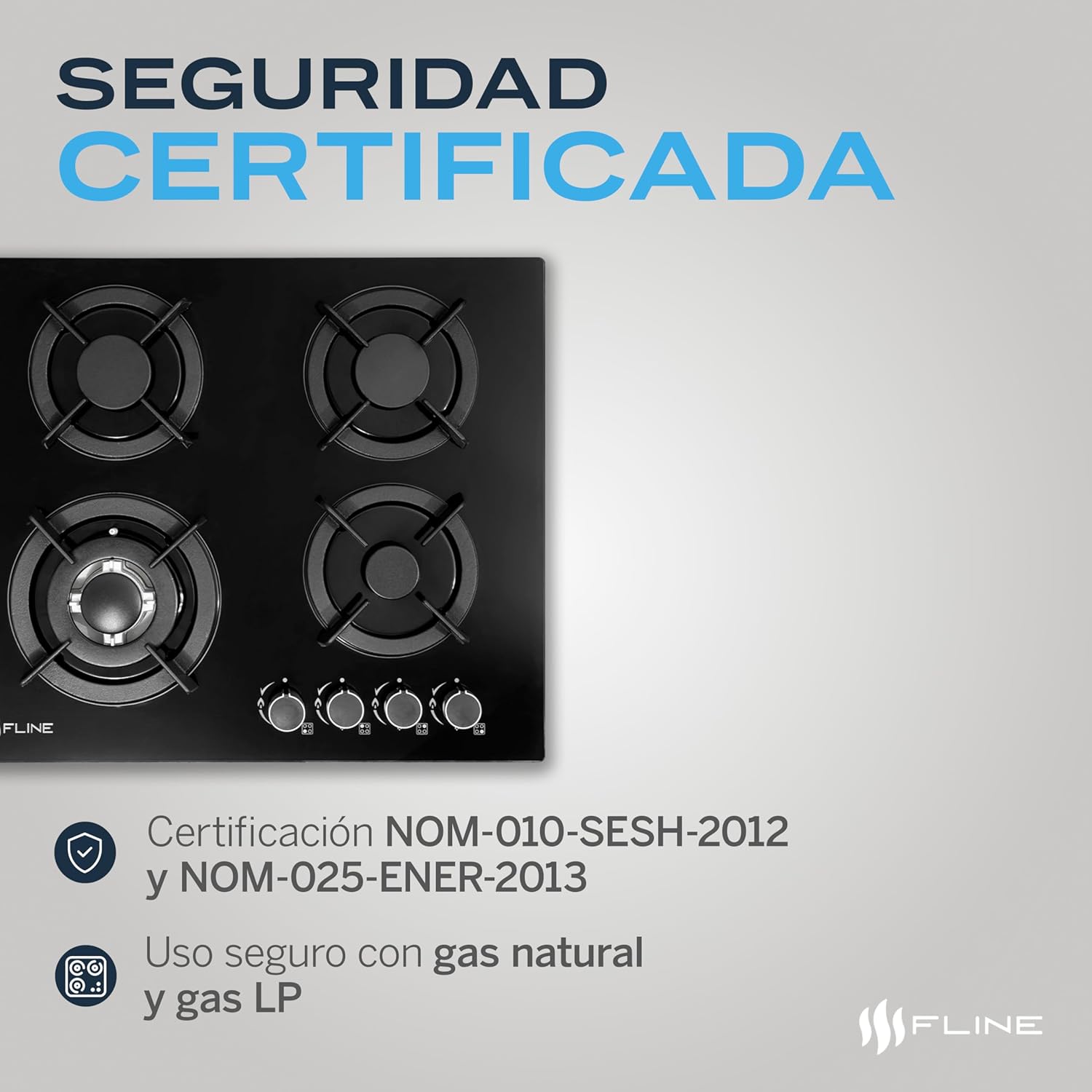 Parrilla De Gas Empotrable 4 Quemadores | Acero Inoxidable | Gas LP Y Gas Natural | Encendido Electrónico | Estufa De Mesa | Parrilla De Inducción | Fácil Limpieza