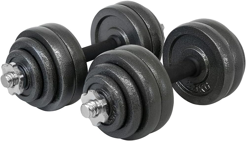 Altera Set de Mancuernas y Discos, Pesas Ajustables con Estuche para Ejercicio