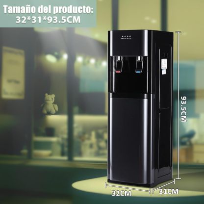 CHAGEE Despachador de Agua Garrafon Oculto 3 Ajustes de Temperatura Dispensador de Agua-Caliente Fría y Agua de la Habitación Dispensador de Agua de Acero Inoxidable para el Hogar (Blanco)