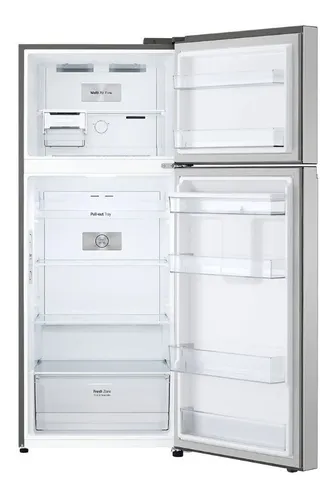 Refrigerador con freezer inverter LG Top Freezer VT40WP color plata platino con capacidad de 396L