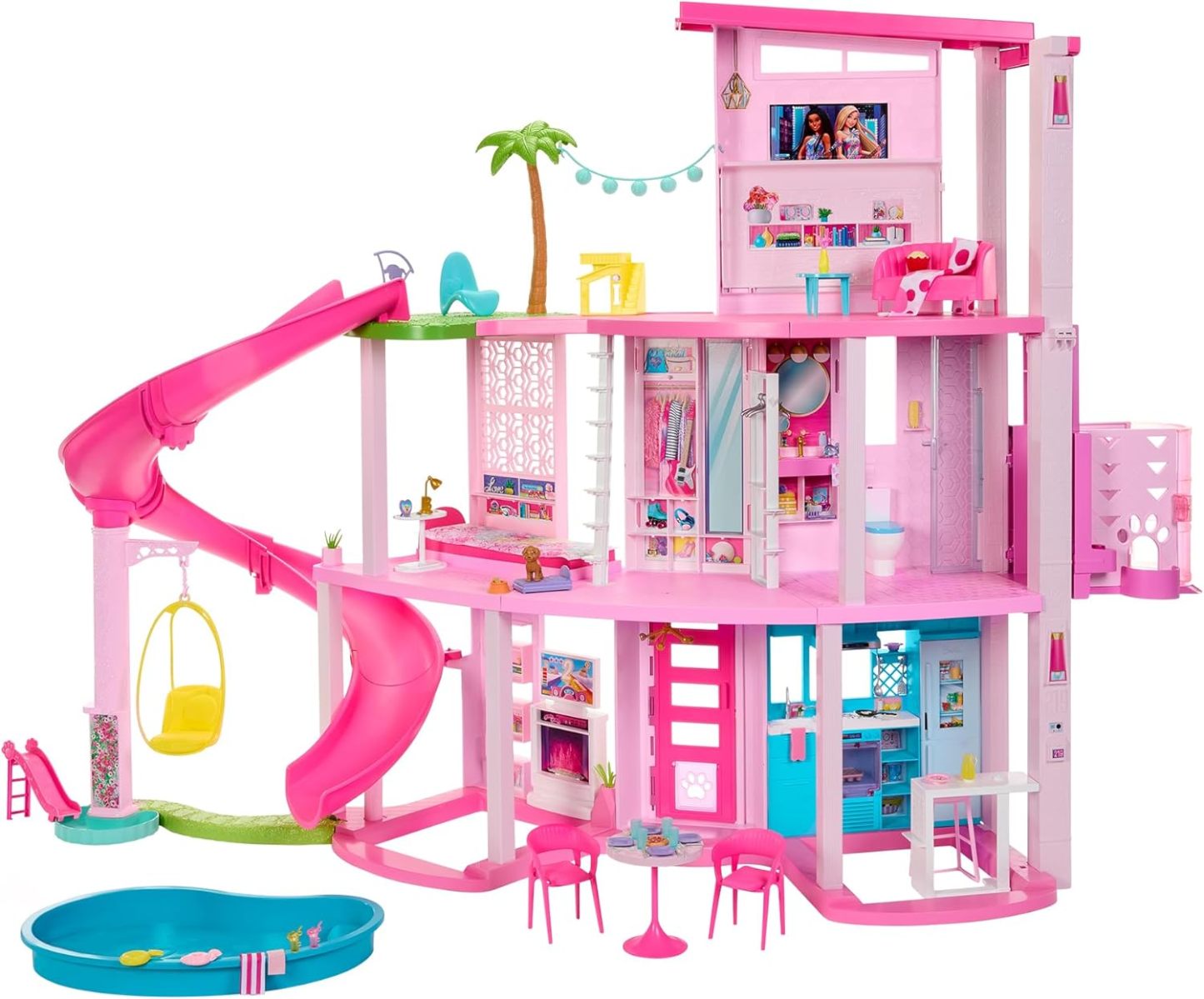 Barbie, Casa de Muñecas, Nueva Casa de los Sueños, para Niñas de 3 Año