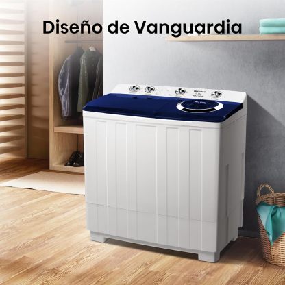 Hisense WSA1102PCN Lavadora Semiautomatica Doble Tina 11 Kg, Blanco/Gris