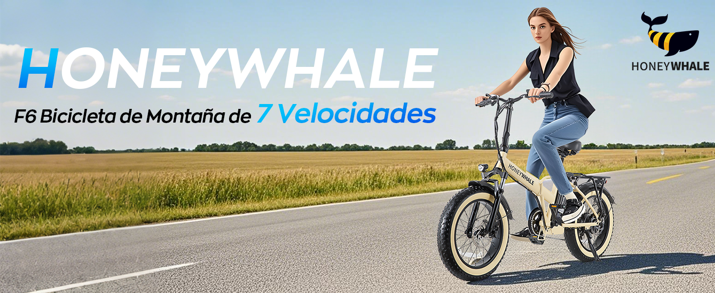 HONEYWHALE F6 Bicicleta de Montaña de 7 Velocidades