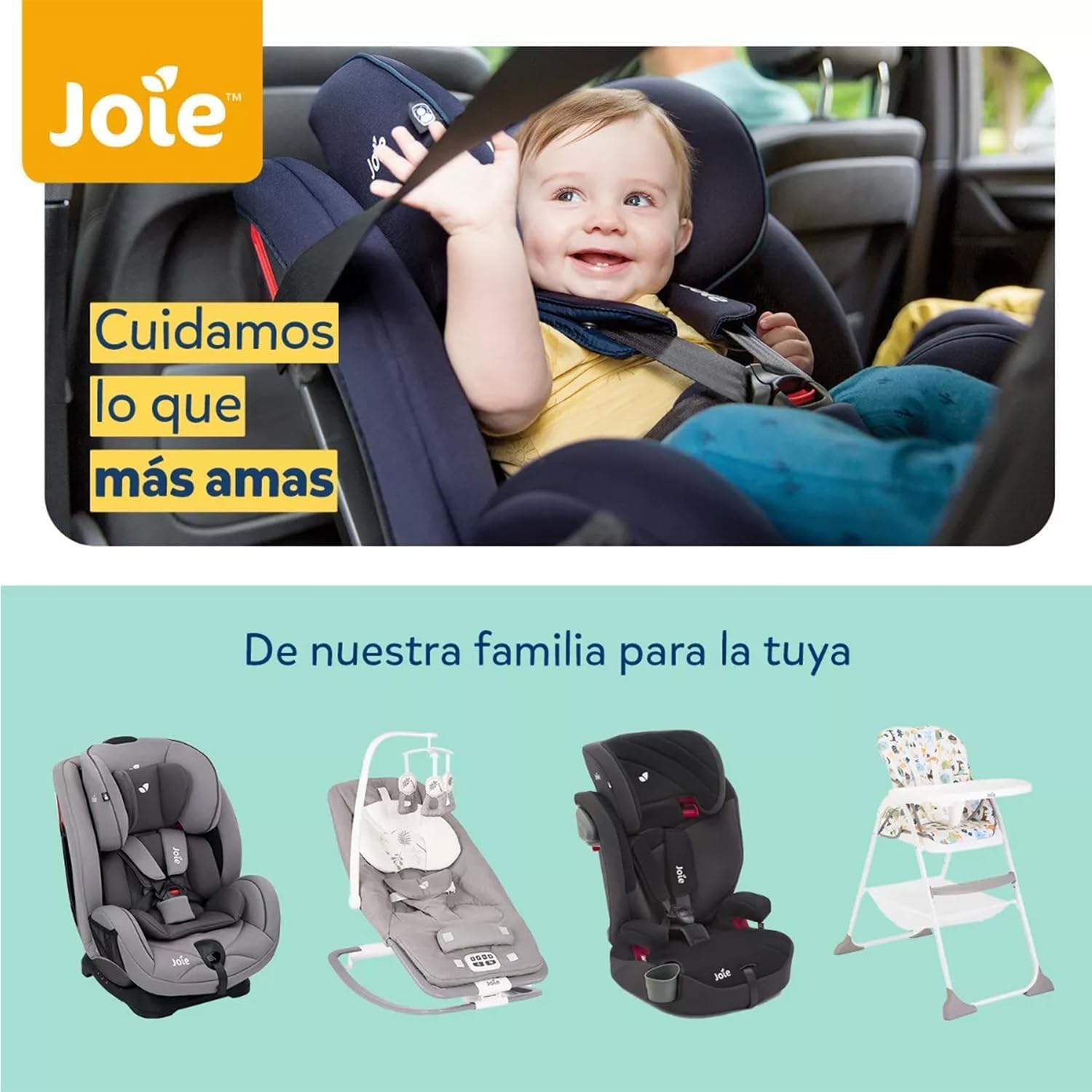 Joie Stages Autoasientos para Bebe - Asiento para Bebe Carro - Grow Together hasta 8 Años - Reversibe - Sistema contra Impactos Lateralesy de Reclinado - Booster Car Seat - Silla para Bebé Auto (Gris)