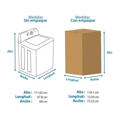 Lavadora automática Mabe LMX79114WDAB0 19 kg Diamond Gray