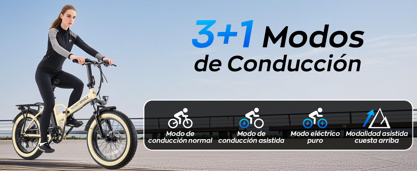 HONEYWHALE F6 Bicicleta de Montaña de 7 Velocidades