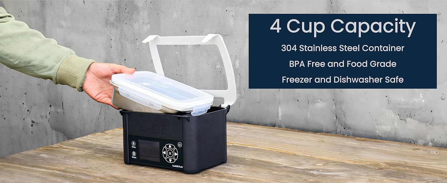 LunchEAZE Pro tiene una capacidad de 4 tazas