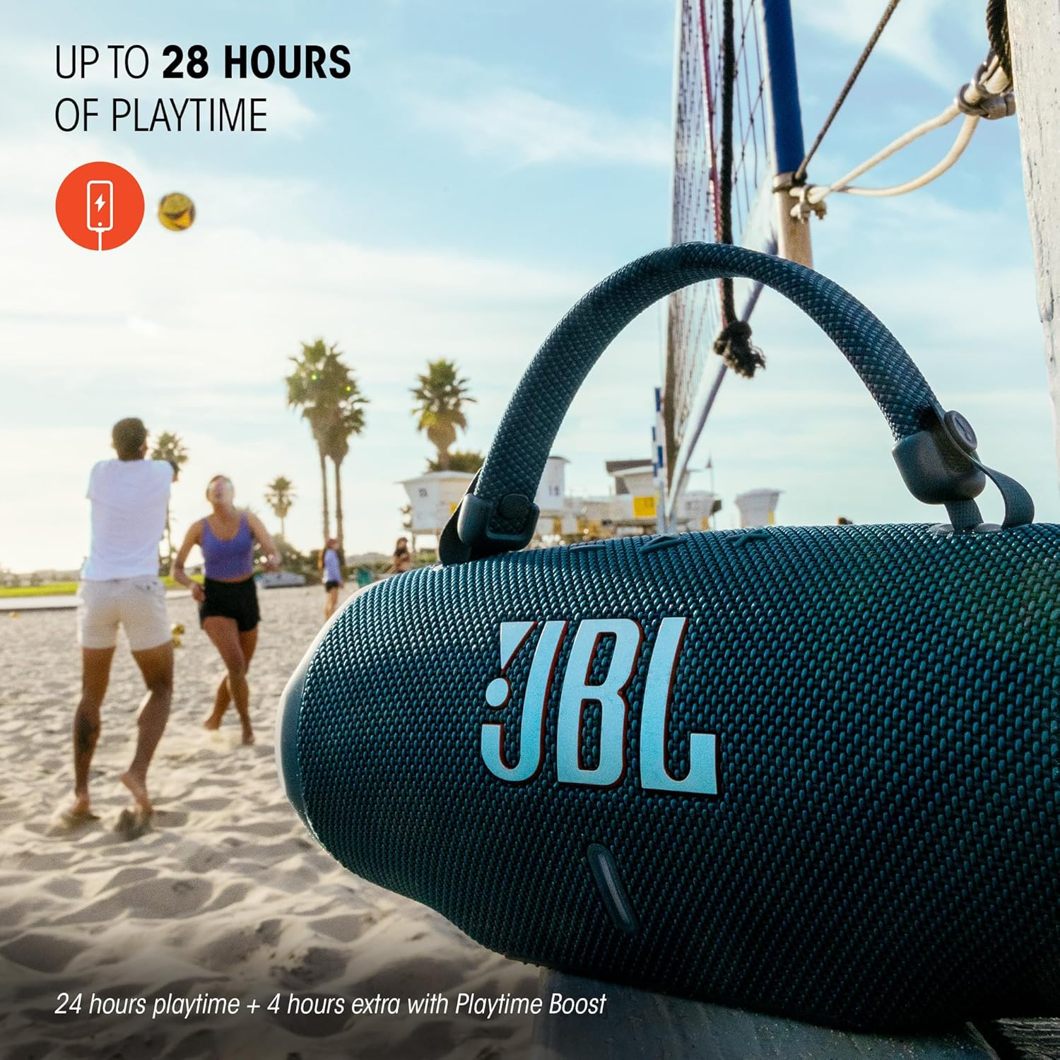 JBL Charge 6 Bocina Portátil Bluetooth, Batería Integrada, IP67 función de Carga USB - Blanco