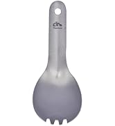 iClimb Titanium Spork - Vajilla portátil ultraligera y compacta con bolsa para acampar al aire última intervensión...
