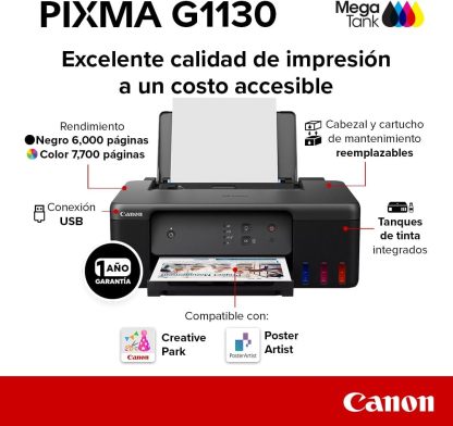 Canon Multifuncional de Inyección de Tinta Continua G3110