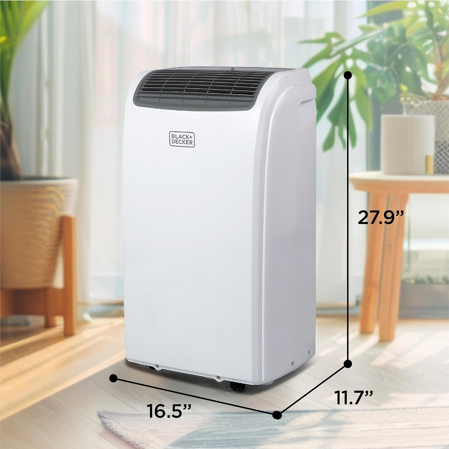 Black & Decker BTU Aire Acondicionado portátil con Mando a Distancia, Blanco, 1