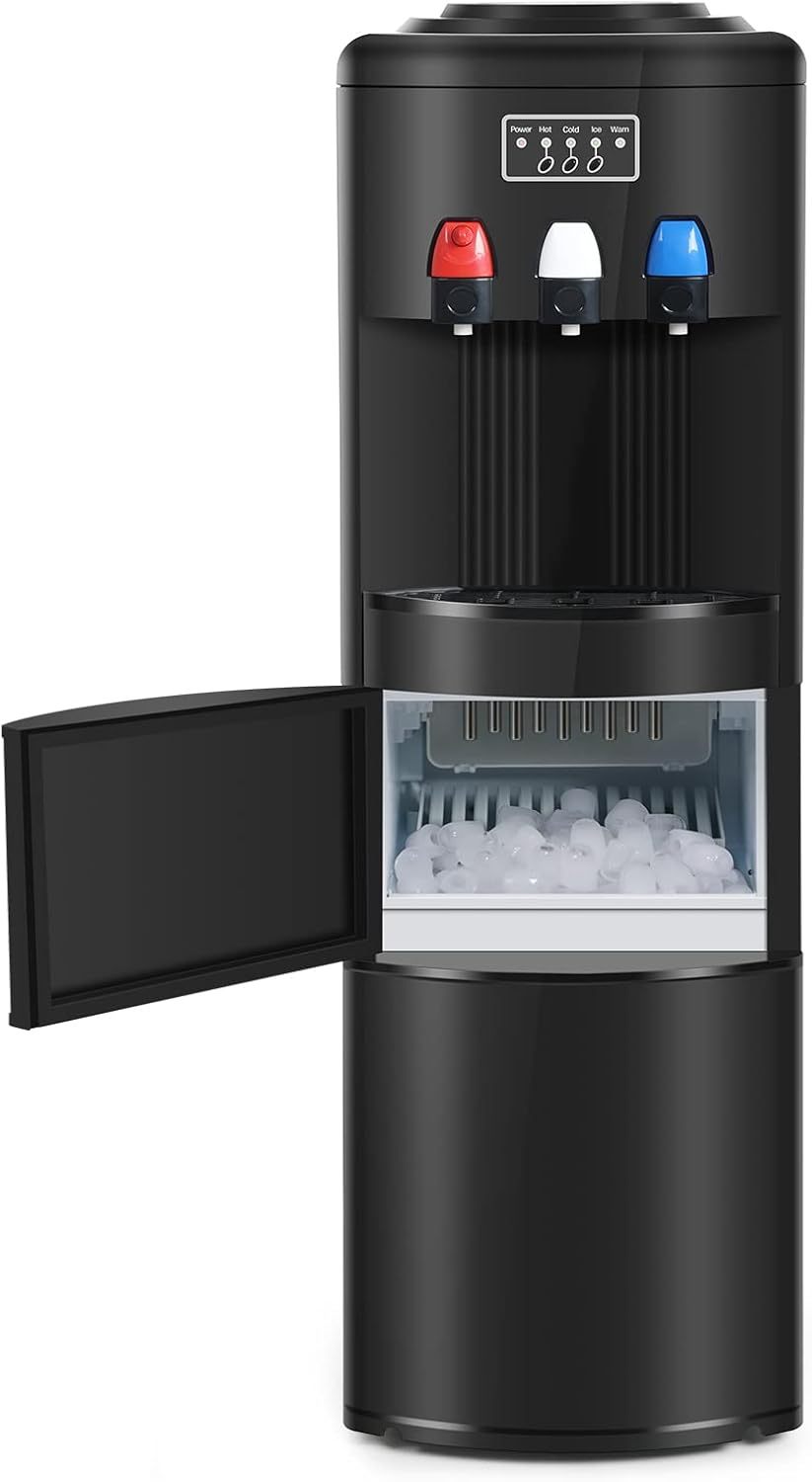 ICEPURE - Dispensador de agua 3 en 1 con máquina de hielo integrada, a