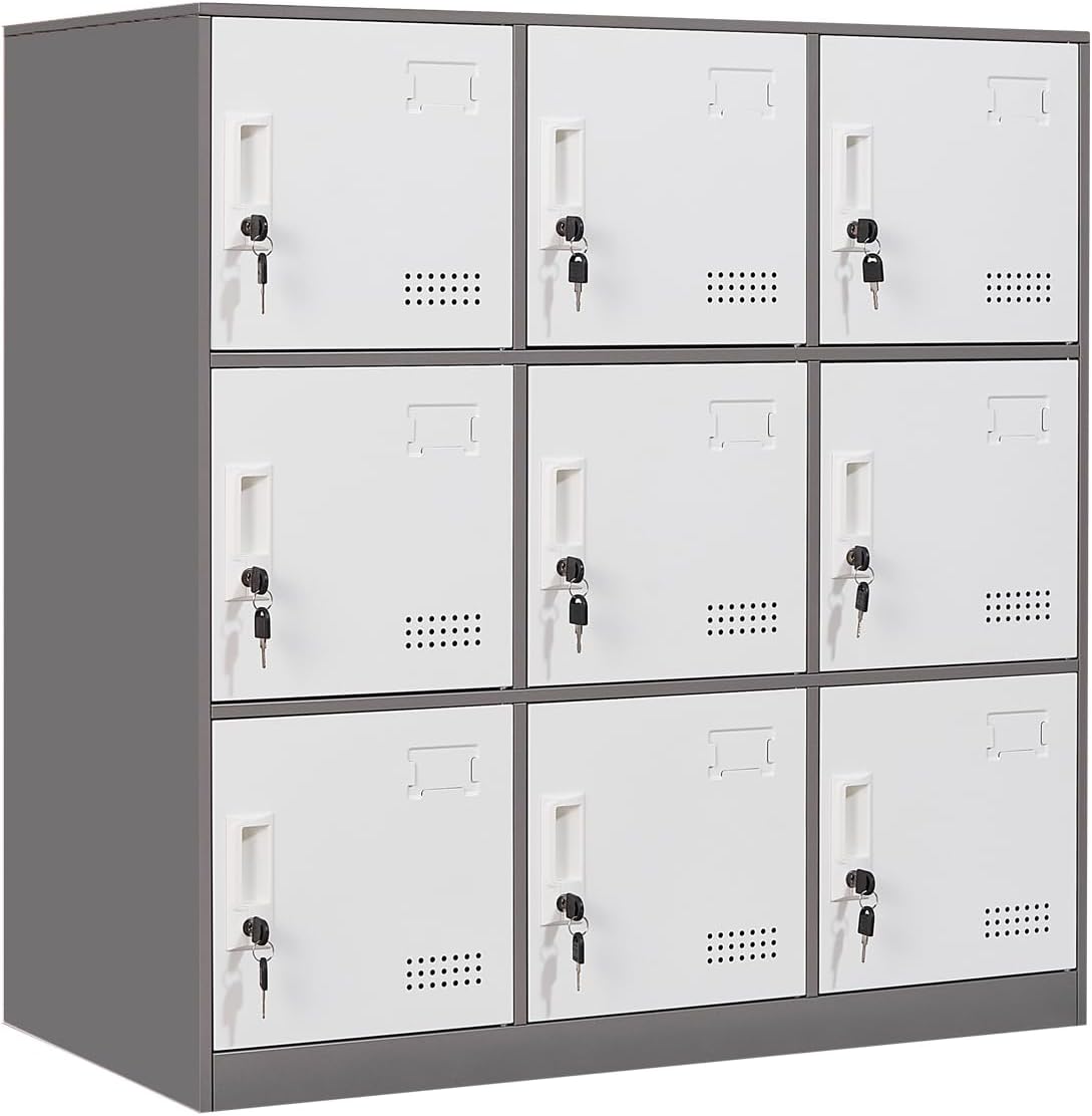 Organizador de clóset para estudiantes, clóset de acero para múltiples puertas, pequeño organizador de almacenamiento de gabinete, archivador de oficina, clóset de hogar, clóset de gimnasio