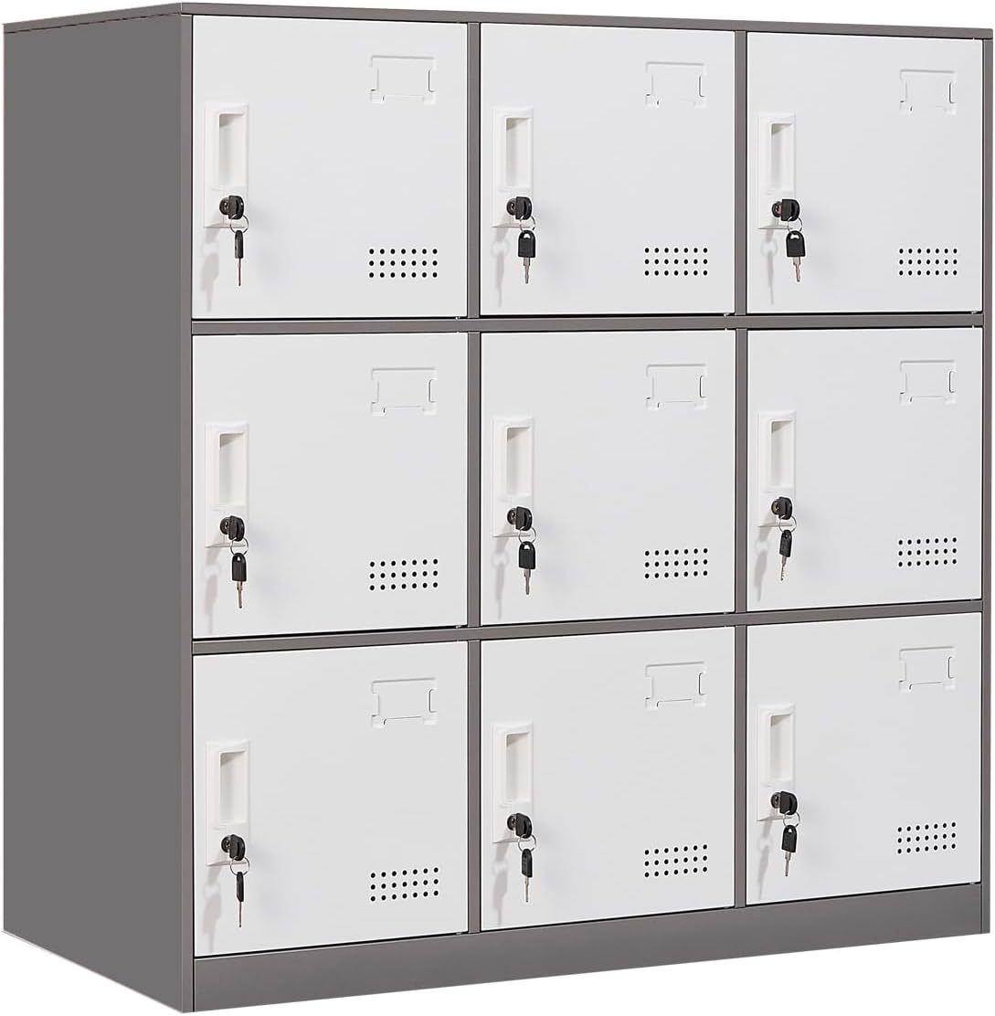 Organizador de clóset para estudiantes, clóset de acero para múltiples puertas, pequeño organizador de almacenamiento de gabinete, archivador de oficina, clóset de hogar, clóset de gimnasio