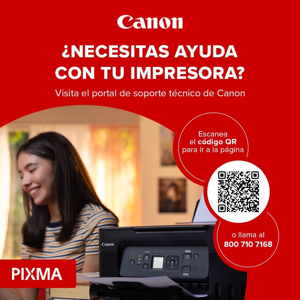 Canon Impresora de Inyección de Tinta Continua G1110, Mediano, Negro