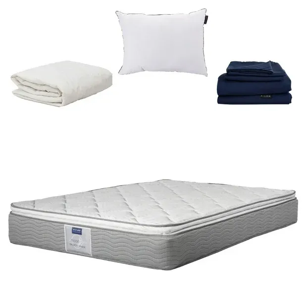 Colchón Queen Size Cupra DICASA Almohada One Sábanas Softy Protector de Colchón