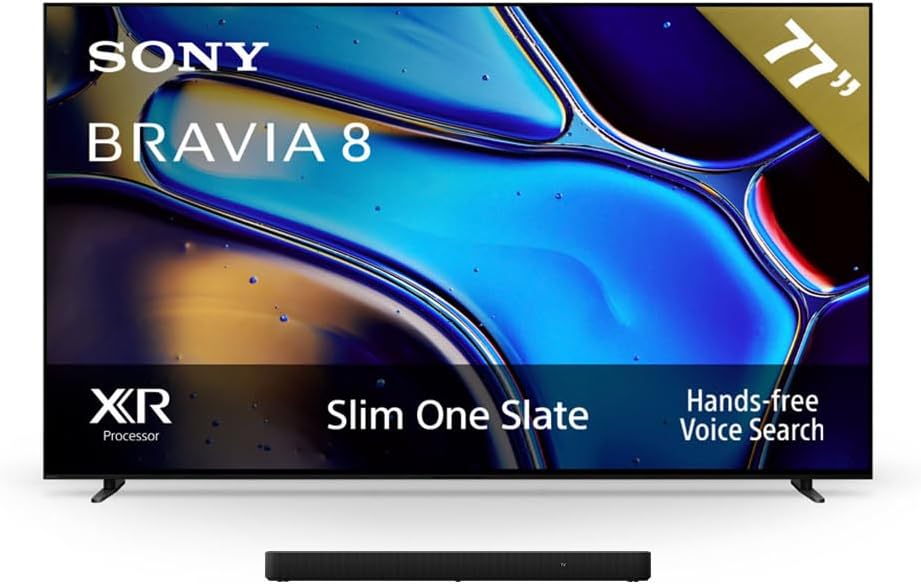 Sony BRAVIA 8 Pantalla 77” OLED con Procesador XR 4K Ultra HD Google