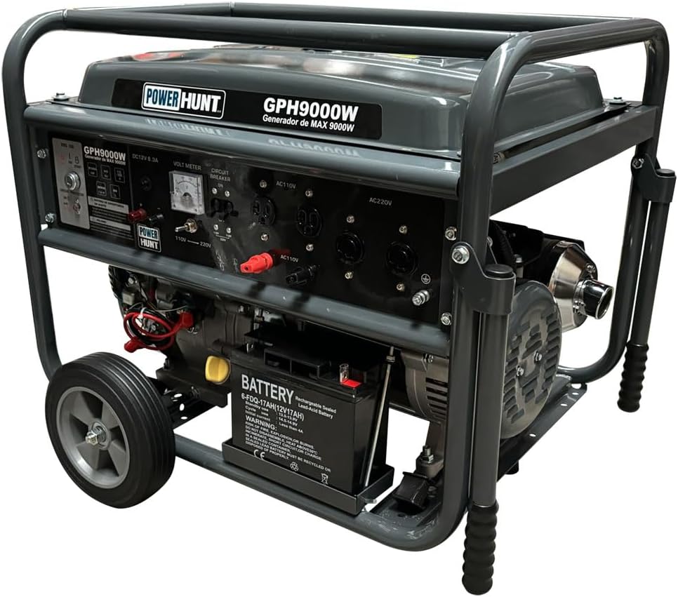 Generador Electrico Monofasico 18hp inverter 9000w POWER HUNT 120/220v
