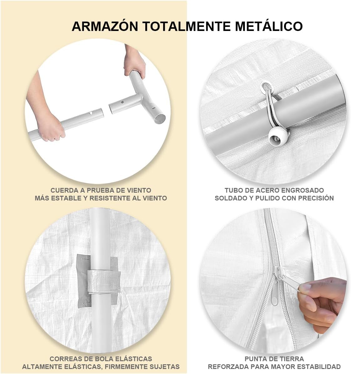 MXLENOBLE Carpa Toldo Plegable 3x3 para Eventos y Exteriores | con Paredes, Reforzado y de Fácil Armado Color Blanco (Toldo-3 * 6)