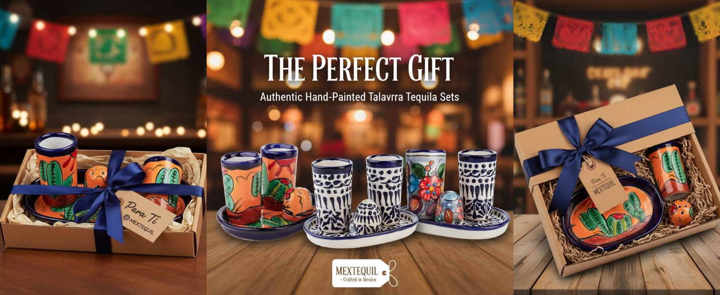 Juego de vasos de chupito de Mextequil