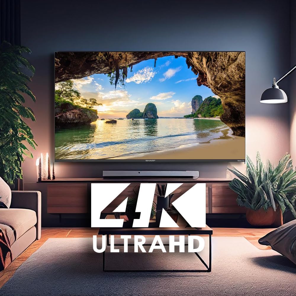 Sharp 4K Smart LED TV de 86" - Roku TV con WiFi