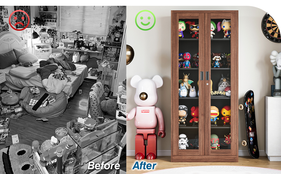 cl&oacute;set de vidrio de metal