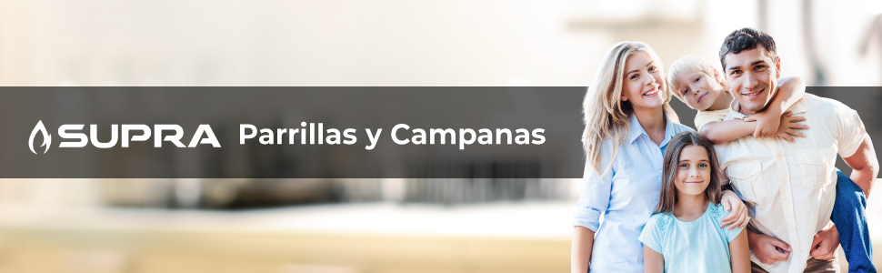 SUPRA Parrilla a Gas de 5 Quemadores Empotrable - 87 cm