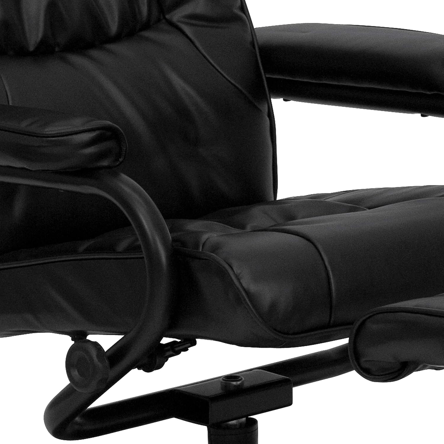 Flash Furniture Rachel - Reclinador y otomano contemporáneo multiposición con Base Envuelta en Piel café Suave