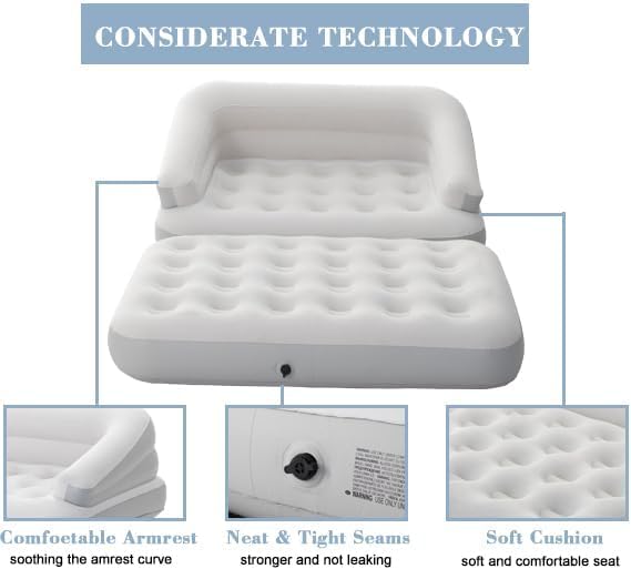 Outraveler - Sofá hinchable para acampar, color gris
