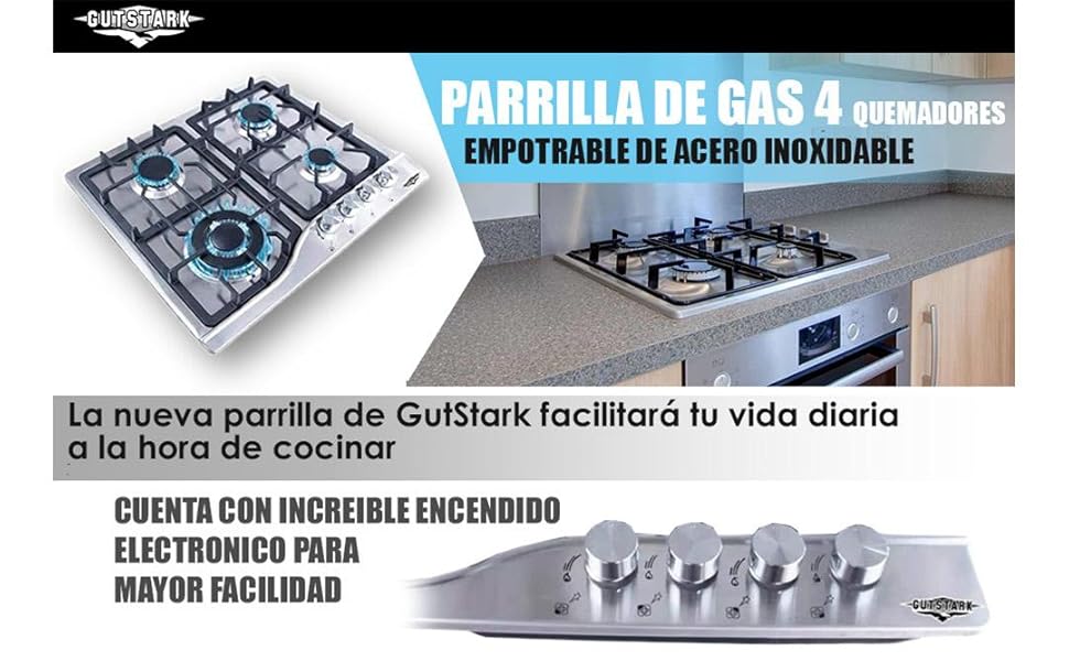 PARRILLA 4 QUEMADORES