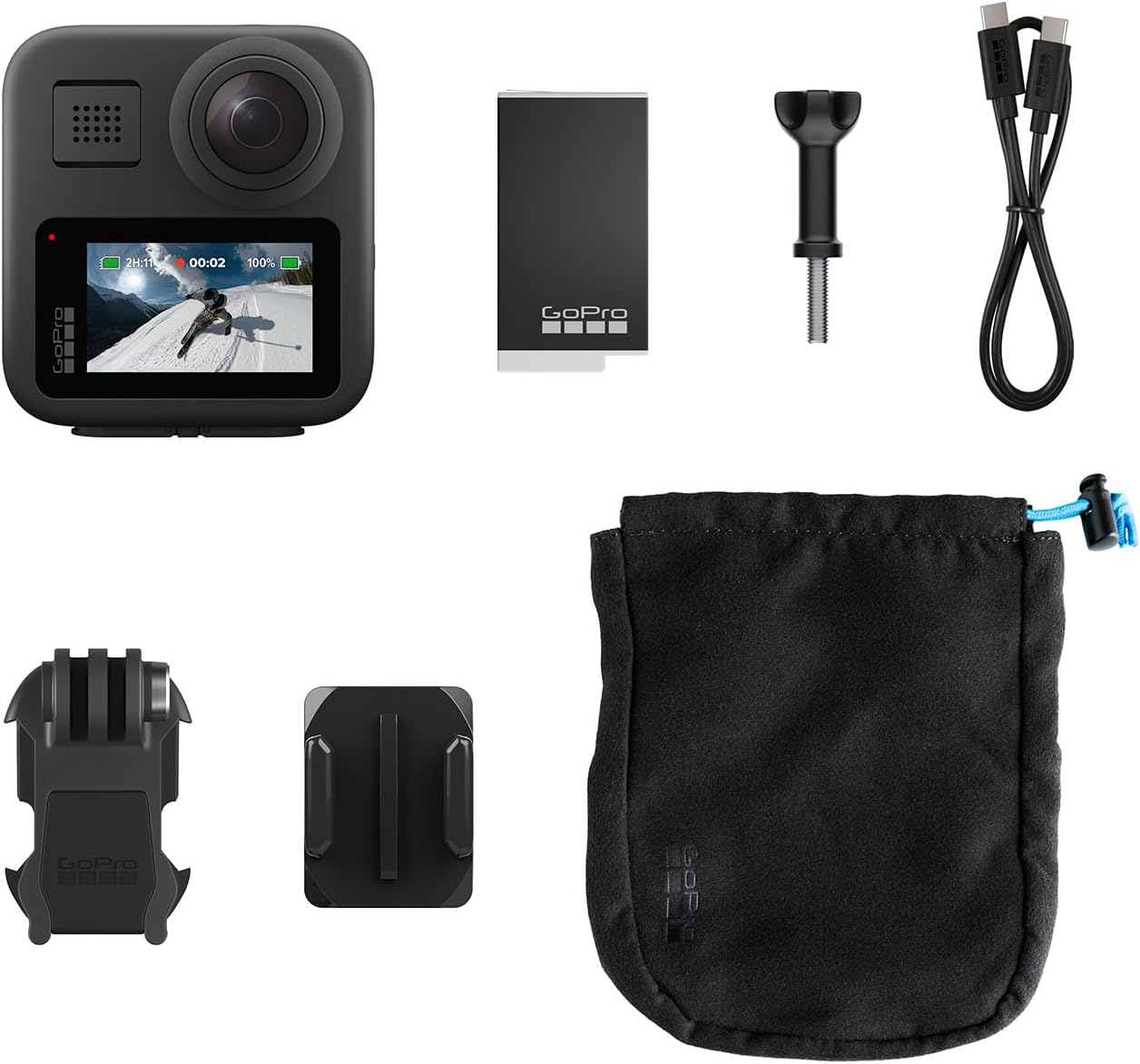 GoPro - MAX — Cámara tradicional resistente al agua de 360+ con pantalla táctil esférica, 5,6K30, vídeo HD, 16,6 MP, 360 fotos, estabilización de transmisión en vivo de 1080p
