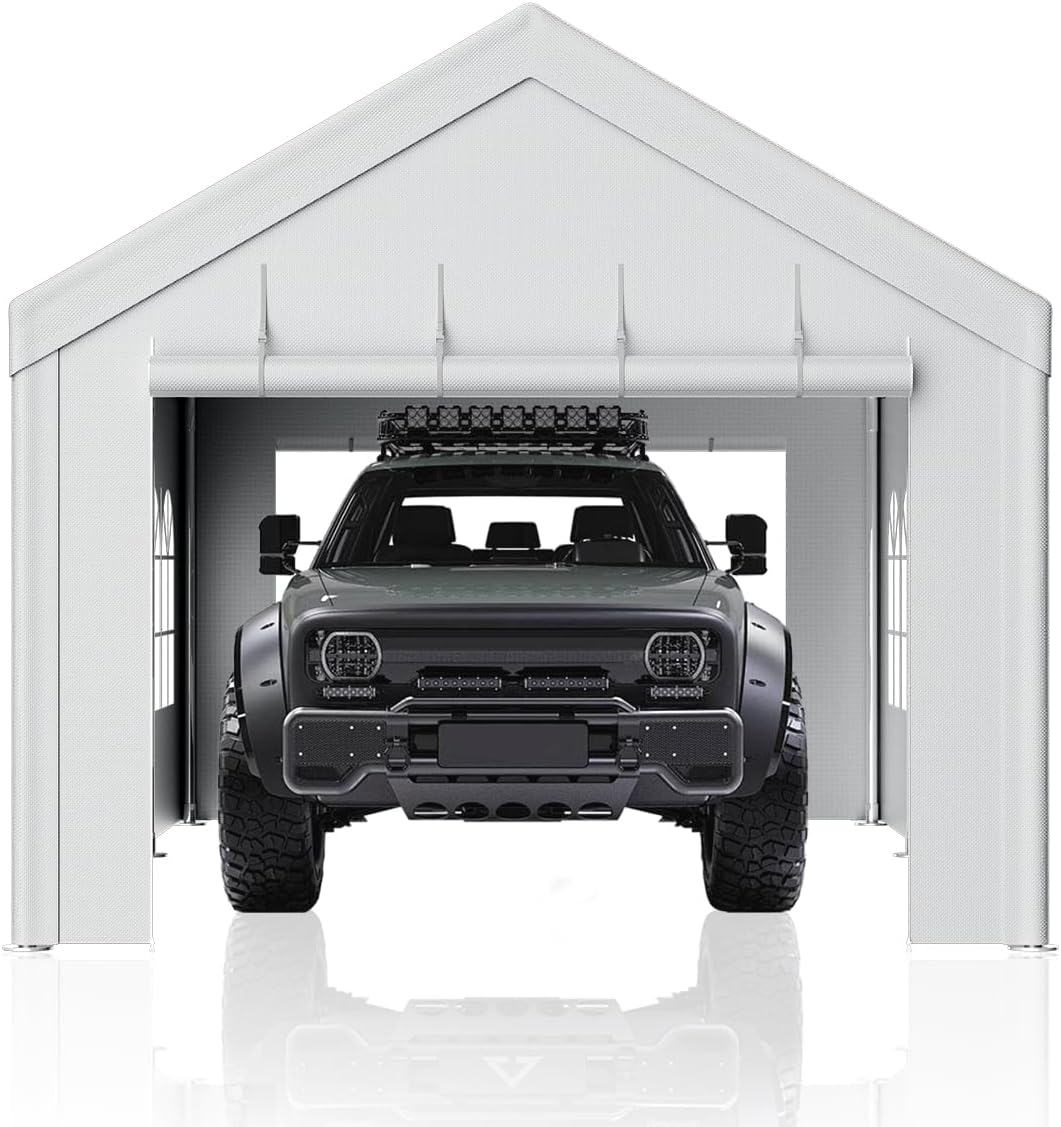 MXLENOBLE Carpa Toldo Plegable 3x3 para Eventos y Exteriores | con Paredes, Reforzado y de Fácil Armado Color Blanco (Toldo-3 * 6)