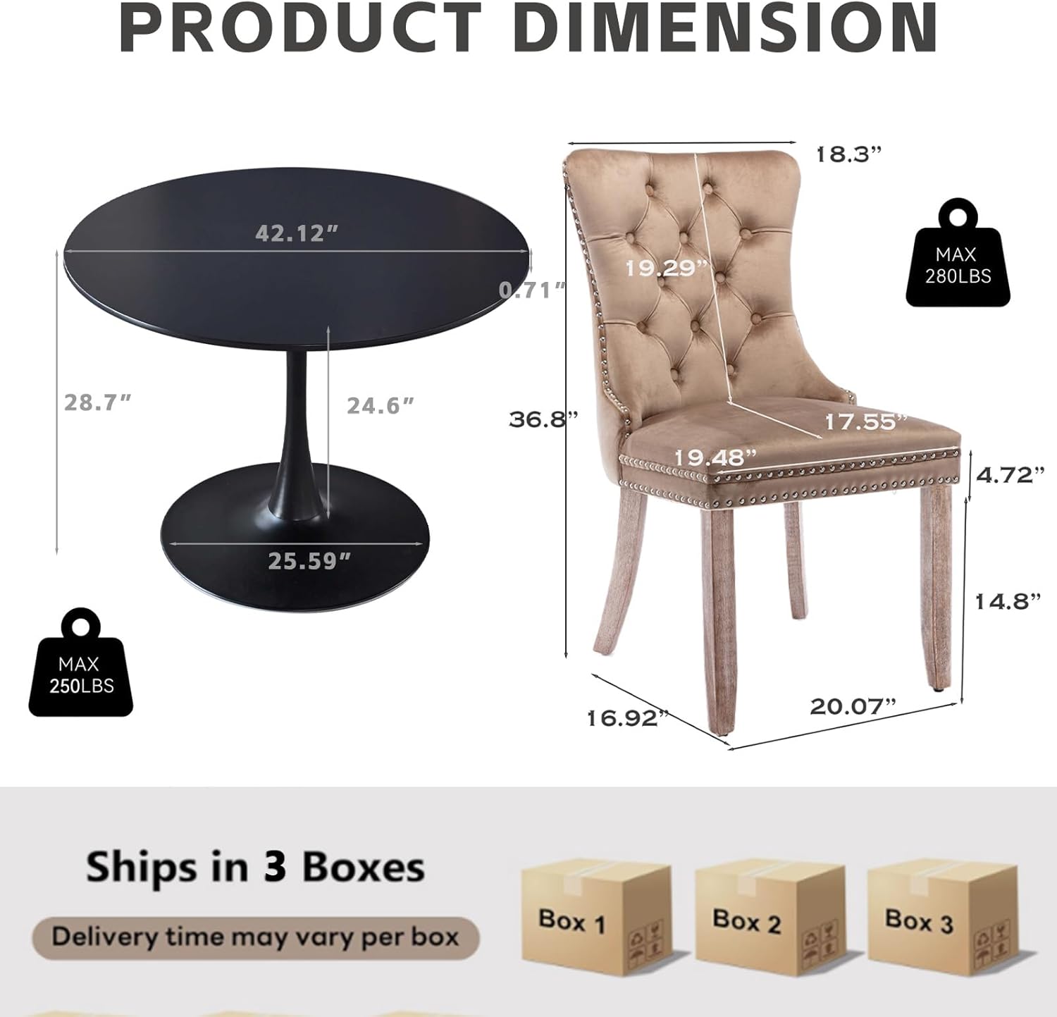 Juego de 6 sillas de comedor tapizadas de piel, estilo moderno, con ribete de cabeza de clavo y pata de madera, anillo de metal para comedor y sala de estar (blanco y negro, juego de 6)