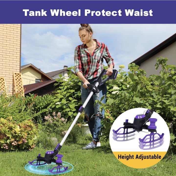 Weed Wacker inalámbrico, 20 V máx. x 4.0 Ah funciona con batería, tiempo de ejecución 75-100 minutos, peso solo 5 libras, cortacésped en 1 (con batería de 4.0 Ah)