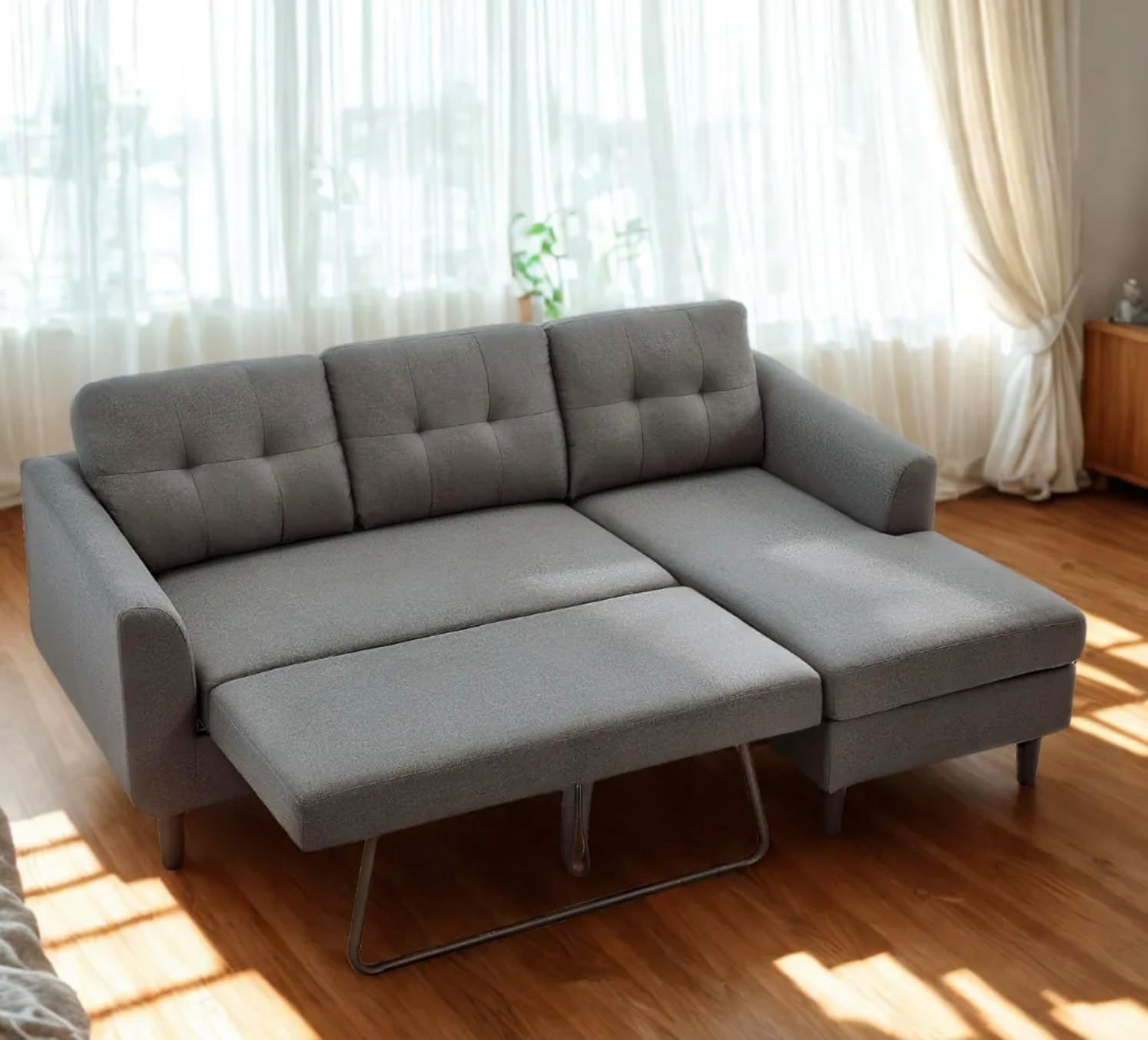 Sofácama Sofa Cama Futón Sillón Sala Reclinable Extraible Moderno Minimalista Fresco Duradero Calidad Convertible Modular