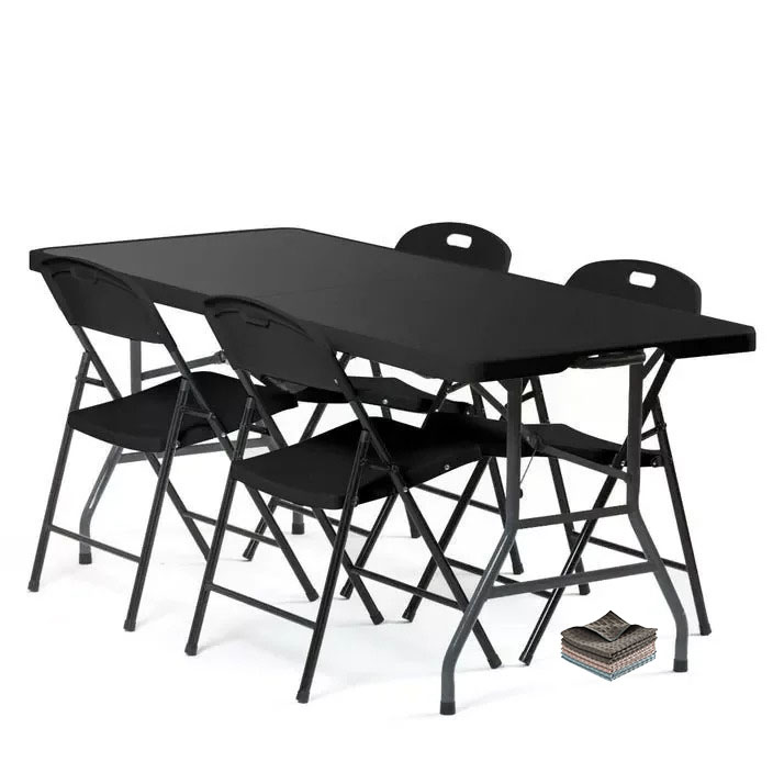 Mesa rodante LL de alta calidad con 4 sillas COMBO --- Paño de limpieza