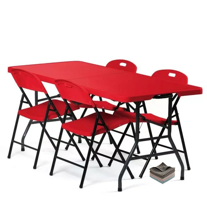 Mesa rodante LL de alta calidad con 4 sillas COMBO --- Paño de limpieza
