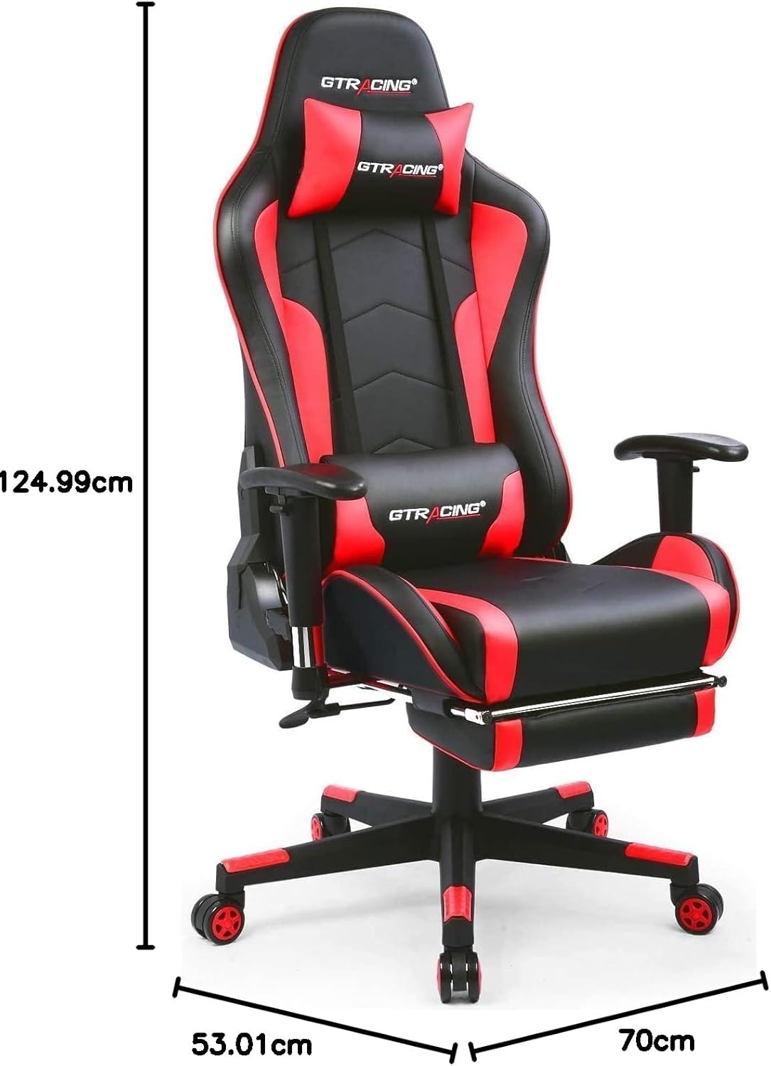 GTRACING - Silla para Juegos con reposapiés y Altavoces Bluetooth, Silla de Videojuegos, ergonómica y Resistente para computadora