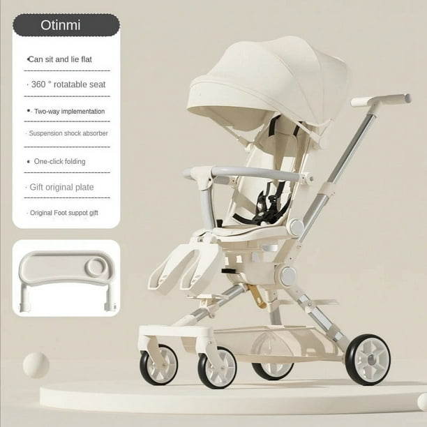 Cochecito de bebé cochecito de cuatro ruedas cochecito de bebé ligero bidireccional carrito para niños Cochecito de bebé con comodidad para bebé ShopWise Round