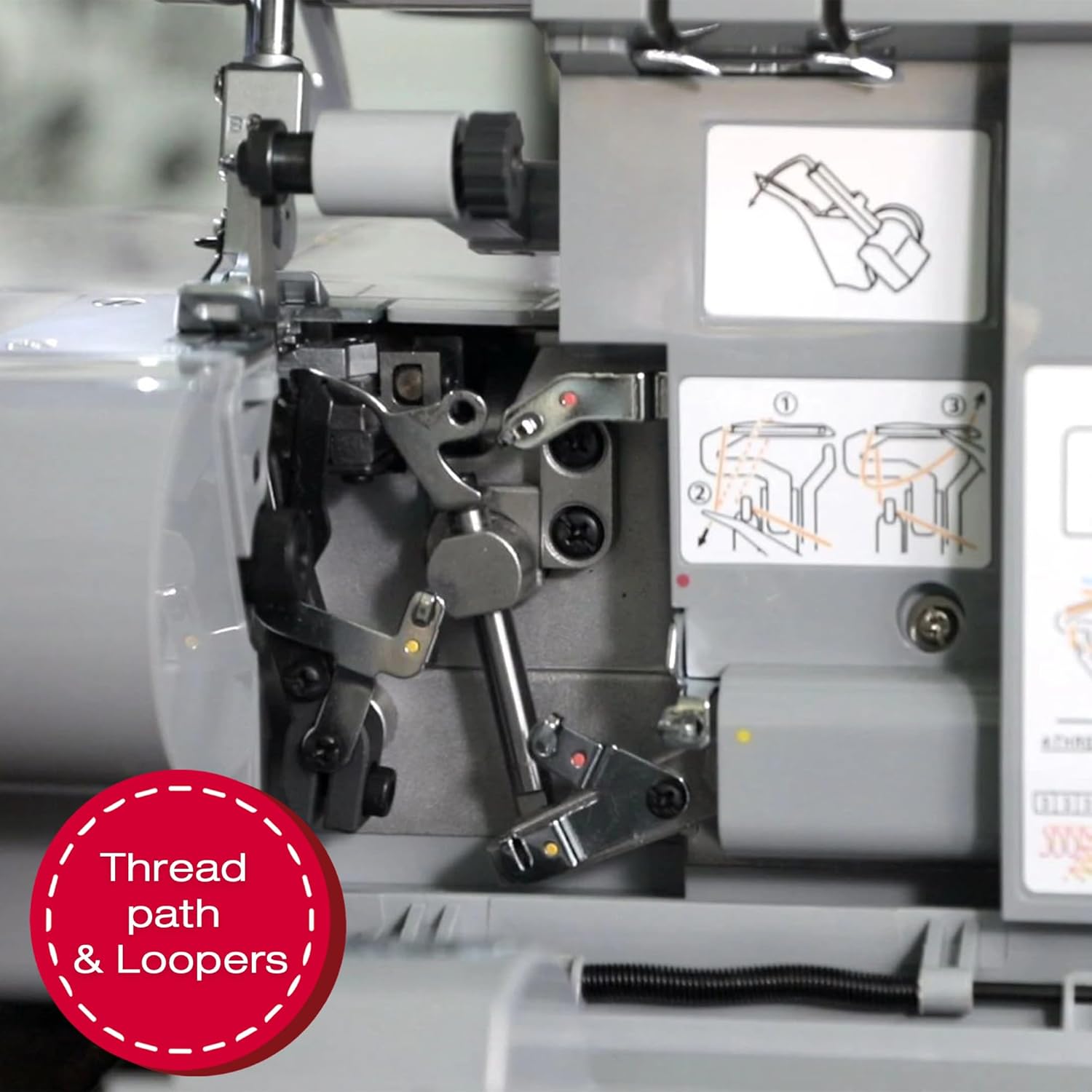 Singer - X5004HD Serger resistente con marco de metal, capacidad para 2/3/4 hilos y cuchillo de corte 60% más grande, costura fácil