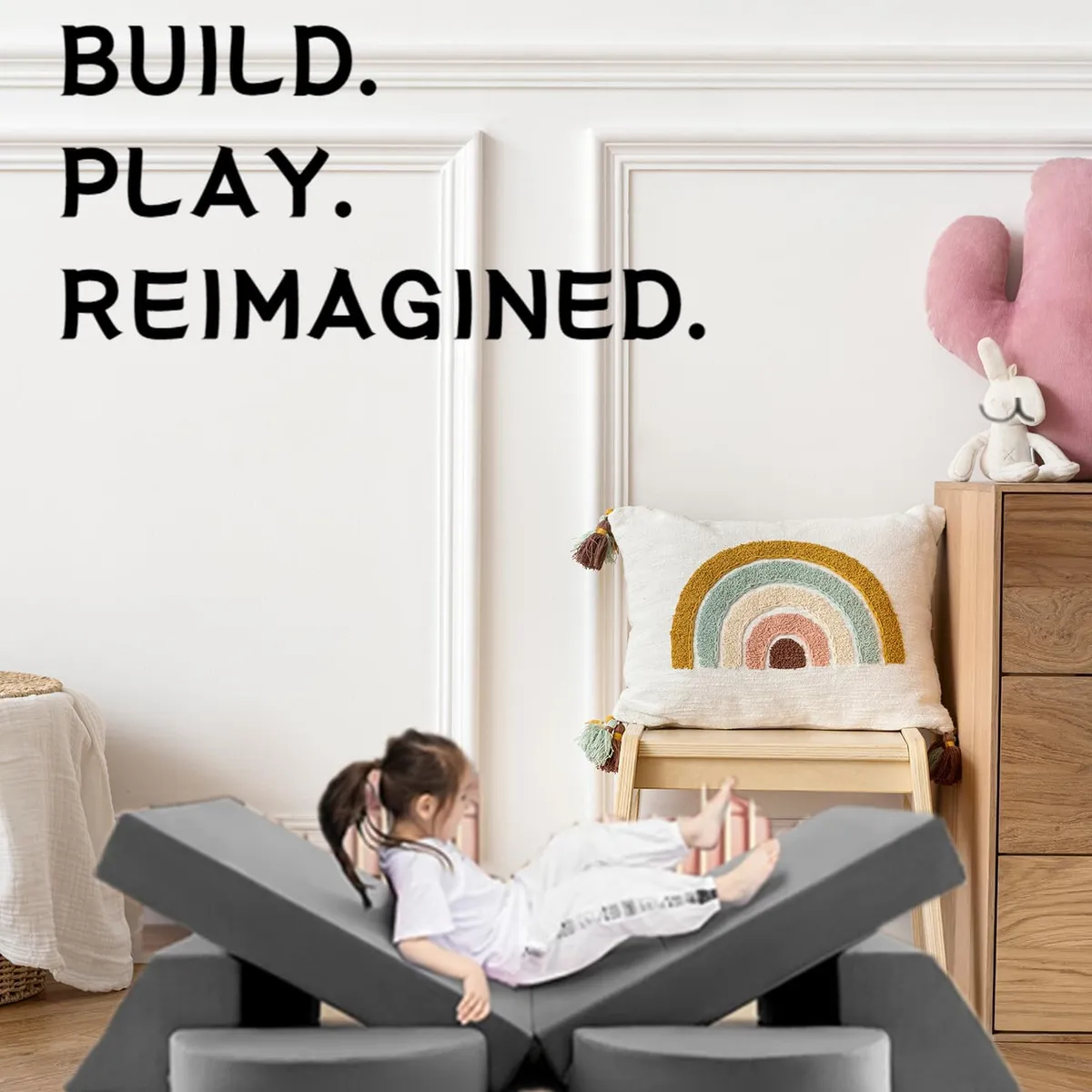 Sofá Modular Para Niños, Sofá Convertible De 12 Piezas, Sofá