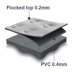 colch&oacute;n de aire superior flocado